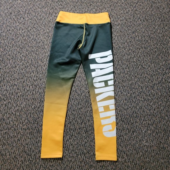 NWOT Women's Green Bay Packers Green and Gold Leggings Size Small - Picture 8 of 16